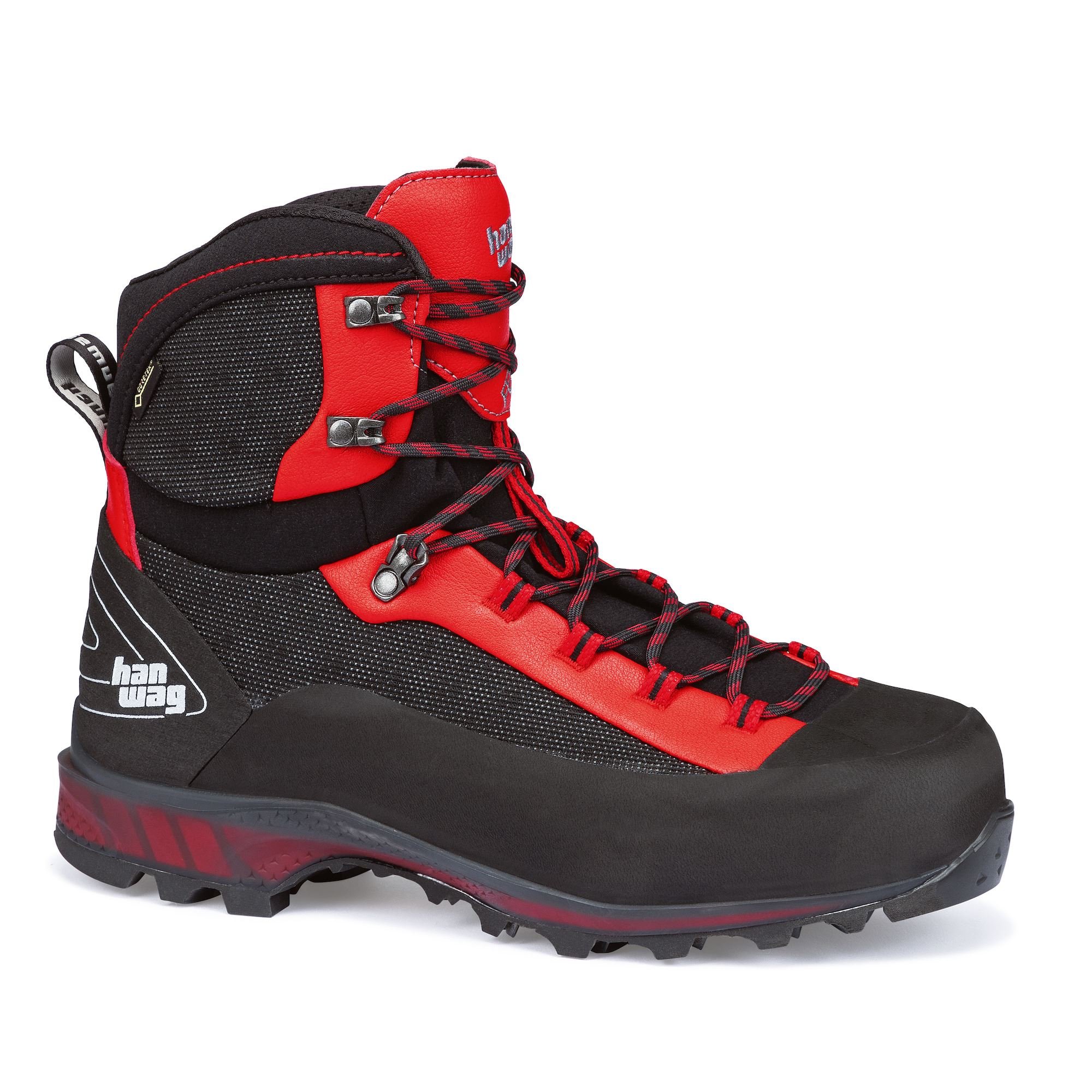 Hanwag Men's Ferrata II GTX Hunting Boots Black/Red NCHGO9401